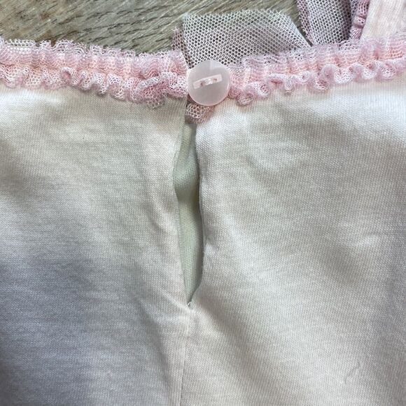 Isabella Chloe Dress Sleeveless White w/ Pink Layered Tule attached Skirt 24 M - Picture 13 of 16